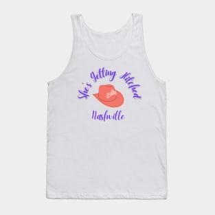 She's Getting Hitched Nashville purple Tank Top